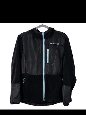 Kids Black Jacket with Light Blue Trim - Free Country